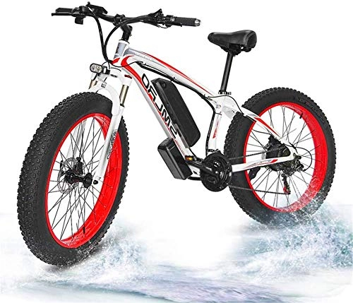 Bicicletas de montaña eléctrica : Bicicletas Eléctricas, Fat Tire Bike eléctrica Potente 26 "X4" Fat Tire 500W Motor 48V / 15AH batería de litio extraíble E-bici del ciclomotor de la nieve de la montaña Se bicicletas, bicicletas eléct