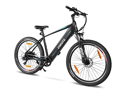 Bicicletas de montaña eléctrica : ESKUTE E-Bike Netuno 27, 5", Bicicleta Eléctrica con Batería Samsung Cell 36V 14, 5Ah, E-MTB para Adultos con Motor 250W, Bici Electrica con Autonomía hasta 120km