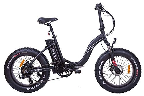 Bicicletas de montaña eléctrica : fat-bike Bicicleta eléctrica Plegable con pedalada asistida 20 " 500 W z-tech negra
