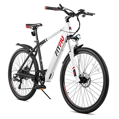 Bicicletas de montaña eléctrica : FUJISOL Bicicleta eléctrica Blanca 20″ 250W bateria Samsung 36V Shimano 6V-