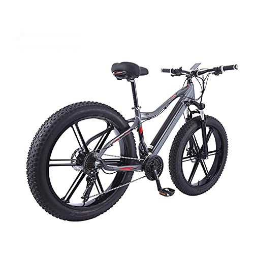 Bicicletas de montaña eléctrica : HULLSI Bicicleta Eléctrica, Aleación De Aluminio para Adultos Bicicleta De Montaña 48V / 13Ah Batería De Litio Extraíble, 27 Velocidades Motos De Nieve Frenos De Disco Doble