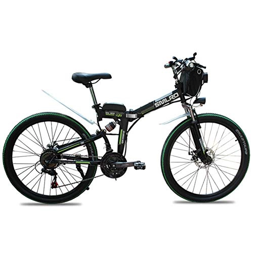 Bicicletas de montaña eléctrica : KPLM Bicicleta de montaña elctrica, Bicicleta elctrica Plegable de 26 Pulgadas, 36V 350W, batera de Ion-Litio de 15Ah y Velocidad Shimano 21