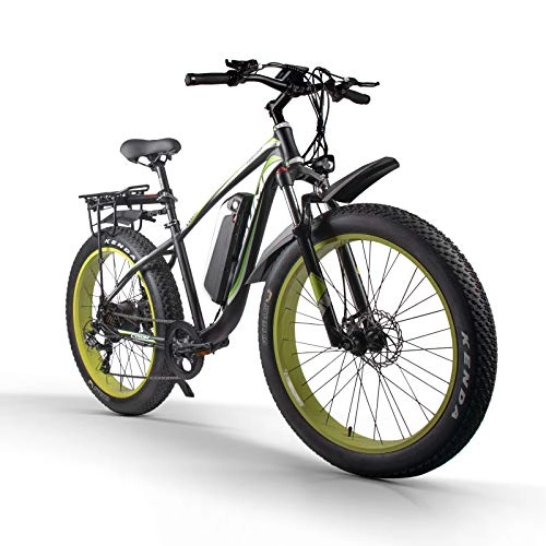 Bicicletas de montaña eléctrica : M980 bicicleta eléctrica 1OOO W e-bike 48V 17Ah batería de litio MTB 26 pulgadas 4.0 grasa neumático montaña bicicleta eléctrica para hombres aldult