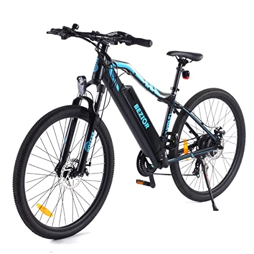 Bicicletas de montaña eléctrica : MANPATEL Bicicletas eléctricas 250W con Batería 48V 12.5Ah Bicicleta Electrica 27.5in para Ciclismo al Aire Libre Azul