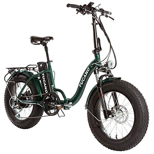 Bicicletas de montaña eléctrica : Monster 20 LOW-e-e-Bike Plegable - Suspensin Delantera - Motor 500W (Verde)