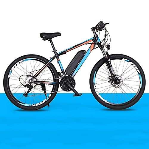 Bicicletas de montaña eléctrica : Mountain Bike Motor 36V 250W Bicicleta Eléctrica Batería De Litio Extraíble Horquilla De Suspensión Y 21 Velocidades 3 Modos De Conducción Inteligentes para Adultos Unisex, Black Blue