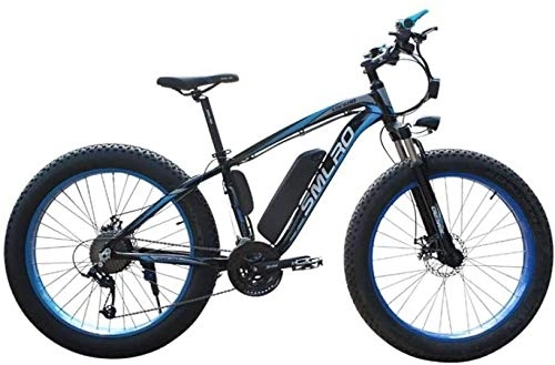 Bicicletas de montaña eléctrica : PARTAS Herramienta de turismo / Trfico - Batera de litio E-Bici 48V 350W / 500W1000W motor 13Ah bicicleta elctrica de 26 pulgadas Fat Tire Bicicleta elctrica (Color : Blue 1000W 13AH)