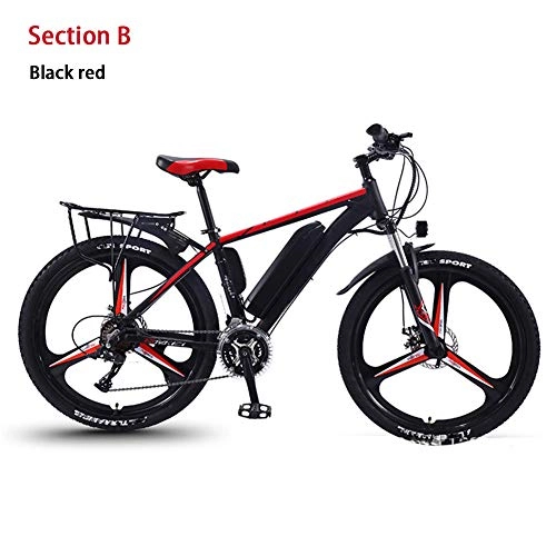 Bicicletas de montaña eléctrica : PHASFBJ Bicicleta Elctrica, 26" Bicicleta Elctrica de Montaa Shimano 27-Velocidades Bicis Electrica Fat Bike para Adulto E-Bike Motor de 350W, Sectionb #3, 10AH65km