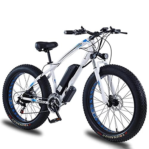 Bicicletas de montaña eléctrica : QININQ Bicicletas eléctricas para Hombres, Fat Tire Ebikes de 26 Pulgadas Bicicletas Todo Terreno, Bicicleta de montaña para Adultos con 350W 36V 8Ah Batería de Litio extraíble