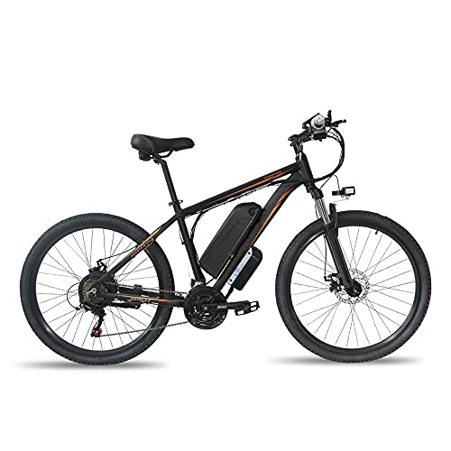 Bicicletas de montaña eléctrica : QMYYHZX Bicicleta Eléctrica de montaña para Hombre, Bicicleta Eléctrica Adulto de 26 Pulgadas con Batería Extraíble De Litio 48 V 15 Ah 21 velocidades