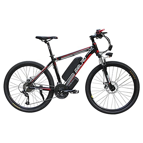 Bicicletas de montaña eléctrica : SAWOO Bicicleta Eléctrica De 1000 W para Hombre, 26 Pulgadas Bicicleta De Montaña, Bicicleta De Carretera, Bicicletas Eléctricas para Adultos con Batería De 15 Ah, 27 Velocidades (Rojo)