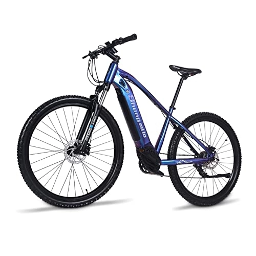 Bicicletas de montaña eléctrica : Shengmilo SML-100 Bicicleta eléctrica Adultos 250W BAFANG Motor de Montaje Medio 27.5 '' E-Bike 48V 14Ah LG Batería incorporada Mountain E Bike Cambio de 9 Pasos