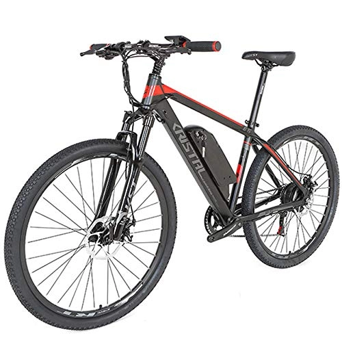Bicicletas de montaña eléctrica : SYXZ Bicicleta eléctrica de 26", batería de Litio de 36V 12.8A, con Doble Freno de Disco y Bicicletas con Bicicletas con medidor LCD, para el Ciclismo al Aire Libre, Negro