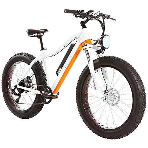 Bicicletas de montaña eléctrica : Tucano Bikes Monster 26" MTB Blanco / Naranja
