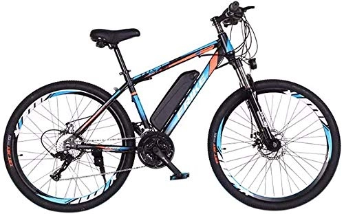Bicicletas de montaña eléctrica : WSJYP Bicicleta de Montaa Elctrica, 36v / 8ah Batera de Litio de Alta Eficiencia Alcance de Kilometraje 30-50km-Acero al Carbono Alto Bicicleta Elctrica de 26 Pulgadas, Freno de Disco, Blue