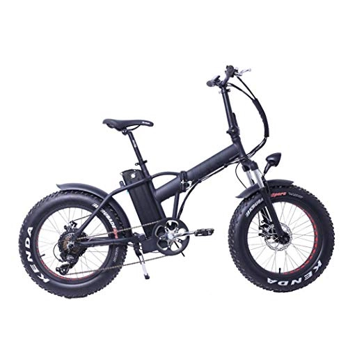 Bicicletas de montaña eléctrica : XWZG Bicicleta eléctrica de montaña Plegable, batería de ión Litio extraíble, Frenos de Disco, Pantalla LCD, 30KM / H, Campo de prácticas 20-55KM, 6 velocidades 20 Pulgadas