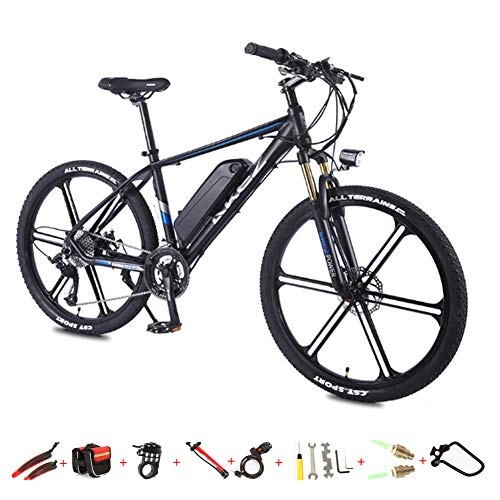 Bicicletas de montaña eléctrica : YXYBABA Bicicleta Eléctrica Ebike 350W Bicicleta Eléctrica para Hombre Mountain Mountain Ebike con Batería De 350 W, 36 V, 10Ah, Amortiguación Altamente Resistente, Negro