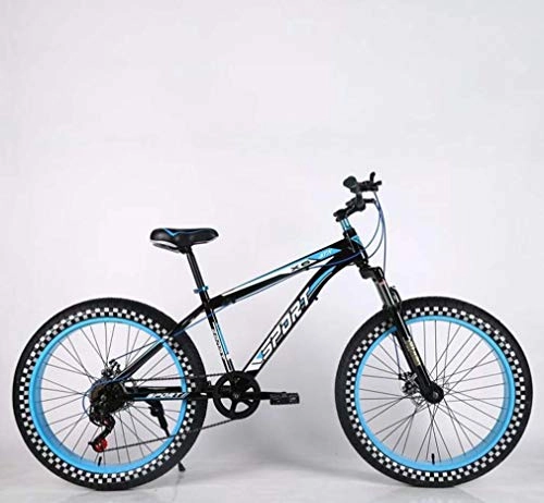 Bicicletas de montaña Fat Tires : AISHFP Mens Adultos de Grasa neumático de la Bici de montaña, Bicicletas de Doble Freno de Disco Playa Nieve, Raza de Camino del Crucero de Bicicletas, Ruedas de 24 Pulgadas, A, 30 Speed