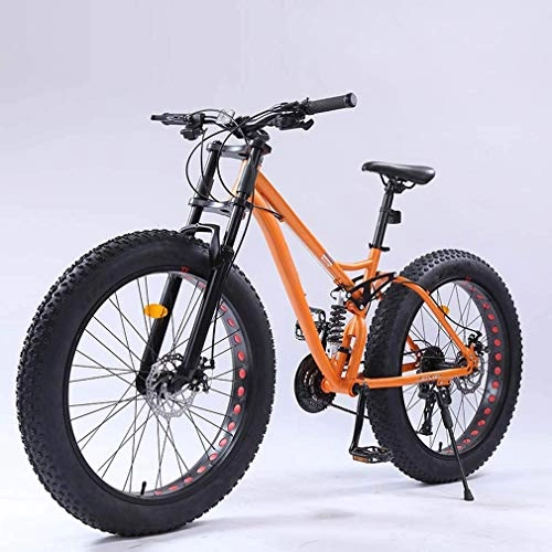 Bicicletas de montaña Fat Tires : ALQN Bicicleta de montaña Fat Tire para hombre adulto, bicicletas de playa de nieve de velocidad variable, bicicleta de crucero con doble disco de freno, bicicletas de viaje todoterreno, ruedas de 26