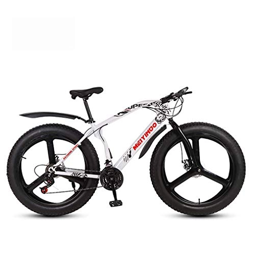 Bicicletas de montaña Fat Tires : ALQN Bicicleta de montaña para adultos Fat Tire, bicicletas de nieve Bionic con horquilla delantera para playa, bicicleta de crucero con doble disco de freno, ruedas de 26 pulgadas, C, 21 velocidades