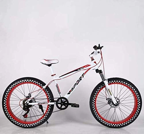 Bicicletas de montaña Fat Tires : ALQN Bicicleta de montaña para adultos Fat Tire, bicicletas de nieve de playa con doble disco de freno, bicicleta de carrera de carretera, ruedas de carretera de 26 pulgadas, B, 30 velocidades