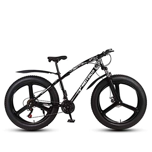 Bicicletas de montaña Fat Tires : ALQN Bicicleta de montaña para adultos Fat Tire, bicicletas de nieve de velocidad variable, bicicleta de freno de disco doble Beach Cruiser, ruedas integradas de aleacin de magnesio de 26 pulgadas, N