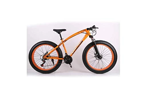 Bicicletas de montaña Fat Tires : Bicicleta de Montaña 26 Pulgadas Todoterreno Atv 24 Velocidades Moto de Nieve Velocidad Bicicleta de Montaña 4.0 Bicicleta de Neumático Ancho de Neumático Grande, Plata, naranja, UNA