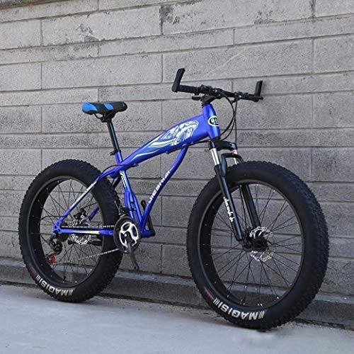 Bicicletas de montaña Fat Tires : Bicicleta de montaña, bicicleta de nieve de rueda grande de 24 ' / 26', freno de doble disco de 21 velocidades, horquilla delantera resistente a los golpes, bicicleta de playa para todo terreno al aire