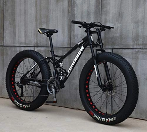 Bicicletas de montaña Fat Tires : Bicicleta de montaña de 26 pulgadas con frenos de disco, marco de acero al carbono, bicicleta de montaña para hombre y mujer (color: 27 velocidades, tamaño: naranja 5 Spoke)
