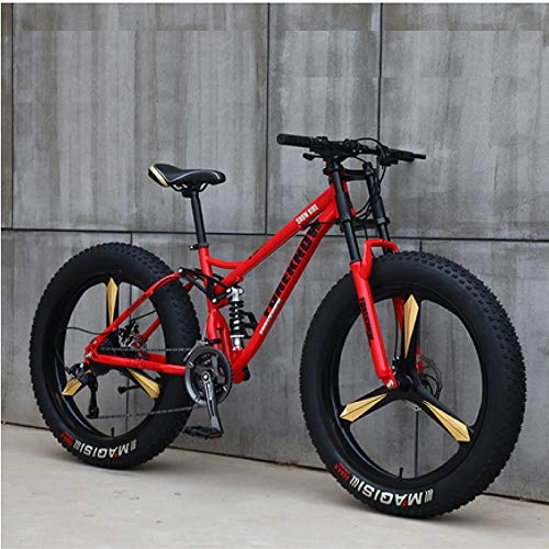 Bicicletas de montaña Fat Tires : Bicicleta De Montaña para Adultos, Velocidad Variable, Todoterreno, Moto De Nieve / Neumático Grande 4.0 Súper Ancha / Bicicleta De Montaña De 7-24 Velocidades, D, 24 Inch 21 Speed