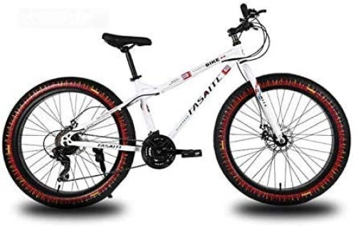 Bicicletas de montaña Fat Tires : GMZTT Unisex BICICLEY 26 Pulgadas de Bicicletas de montaña for Adultos, Doble Freno de Disco Fat Tire Mountain Trail Bicicletas, Hardtail Bicicleta de montaña, Marco Acero de Alto Carbono