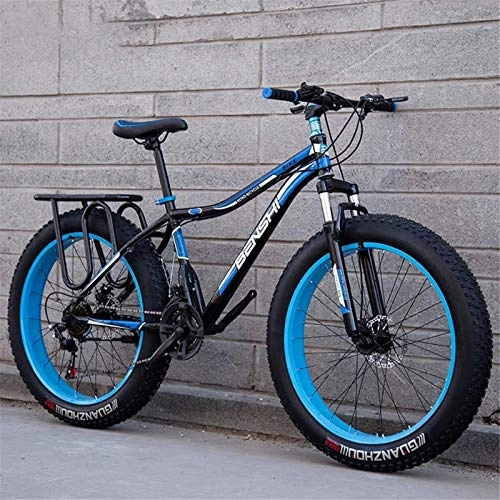 Bicicletas de montaña Fat Tires : GMZTT UNISEX BICICLEY Mens Fat Tire bicicletas de montaña, la playa de moto de nieve, bicicletas de doble freno de disco de crucero, de peso ligero de alta de acero al carbono Bastidor de la bicicleta
