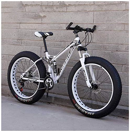Bicicletas de montaña Fat Tires : JINHH 24 / 26 Pulgadas Big Wheels Bicicletas de Bicicleta de montaña Frenos de la Bicicleta Amortiguador Doble Freno de Disco Bicicleta de regulación de Velocidad Variable (Color: 27 Velo