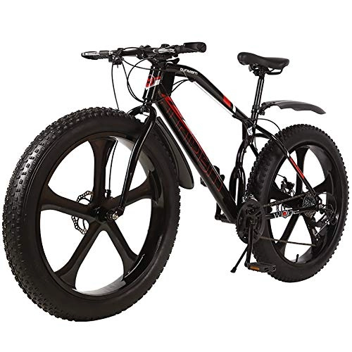 Bicicletas de montaña Fat Tires : La grasa moto de nieve Bicicleta de 26 pulgadas 21 Velocidad Fat Tire bicicletas de montaña bicicletas crucero de la playa de bicicletas montar bicicletas de ejercicio asiento ajustable MTB del marco