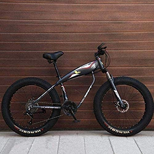 Bicicletas de montaña Fat Tires : MJY Bicicleta Bicicleta de montaña Bicicleta para adultos, Fat Tire Hardtail Mbt Bike, Marco de acero de alto carbono, doble freno de disco, ruedas de 26 pulgadas 6-24, 27 velocidades