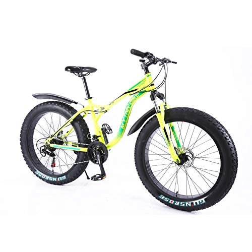 Bicicletas de montaña Fat Tires : MYTNN Fatbike 2020 Fat Tyre - Bicicleta de montaña (Ruedas de 26", 21 velocidades, 47 cm), Amarillo