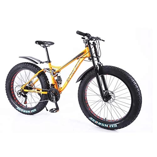 Bicicletas de montaña Fat Tires : MYTNN Fatbike - Bicicleta de montaña (26 pulgadas, 21 velocidades, Shimano Style 5 2020, 47 cm), color naranja