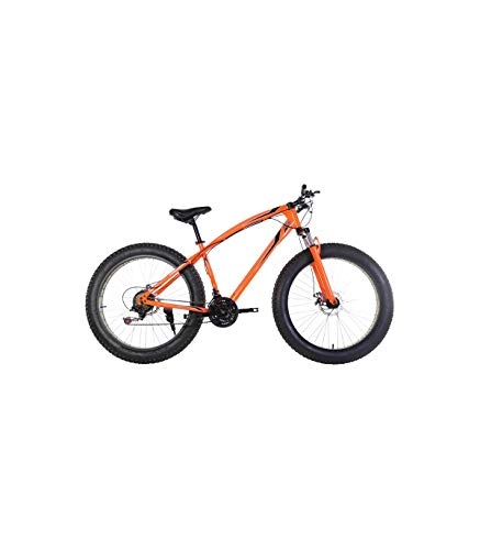 Bicicletas de montaña Fat Tires : Riscko Bicicleta Fat Bike Todoterreno con Ruedas de 26x4 Pulgadas antipinchazos y Cambio Shimano Color Naranja Flúor