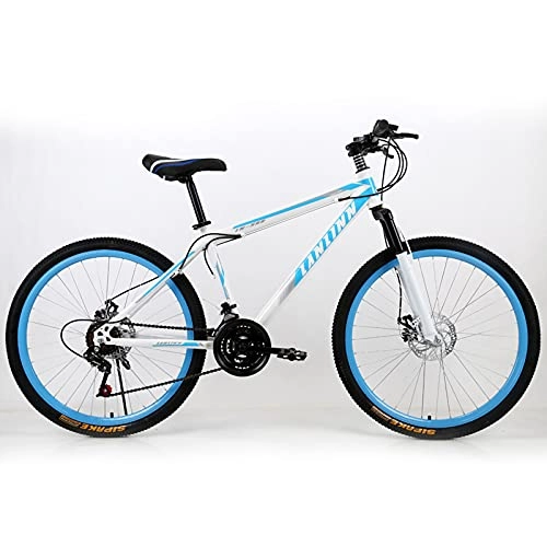 Bicicletas de montaña Fat Tires : SHUI 26'' Bicicletas De Montaña para Adultos, 21 Velocidades MTB, Deportes Al Aire Libre, Ejercicio Físico Adecuado para Hombres Y Mujeres Entusiastas del Ciclismo Negro White Blue