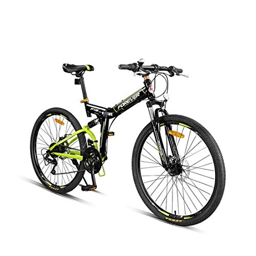 Bicicletas de montaña plegables : Bicicleta de montaña con suspensión Completa  Bicicleta de 24 velocidades  Bicicleta de Frenos de Disco para Hombre de 26 Pulgadas