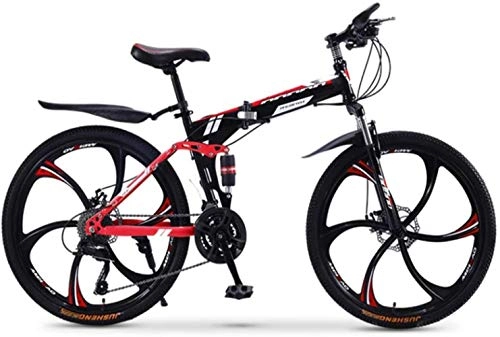 Bicicletas de montaña plegables : Bicicleta de montaña para adultos, plegable, 20 / 24 / 26 pulgadas, doble absorción de golpes, velocidad todoterreno para niños y niñas BXM, color 60, 96 cm (24 pulgadas), tamaño 24speed