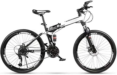 Bicicletas de montaña plegables : BUK Bicicleta de Montaña MTB, para Mujer, Plegable, Bicicleta MTB de 24 / 26 Pulgadas con 10 Ruedas de Corte 5