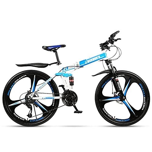 Bicicletas de montaña plegables : CCLLA Bicicleta Plegable Bicicleta Plegable para Deportes al Aire Libre Bicicleta de montaña de Velocidad Variable de 26 Pulgadas con Doble Amortiguador Bicicleta Plegable