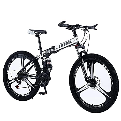 Bicicletas de montaña plegables : DODOBD Bicicleta Plegable de 26 Pulgadas, Unisex para Adulto, Bicicleta de Montaña Plegable, Marco de Acero de Alto Carbono, Absorción de Impacto, Sistema de Frenos de Seguridad