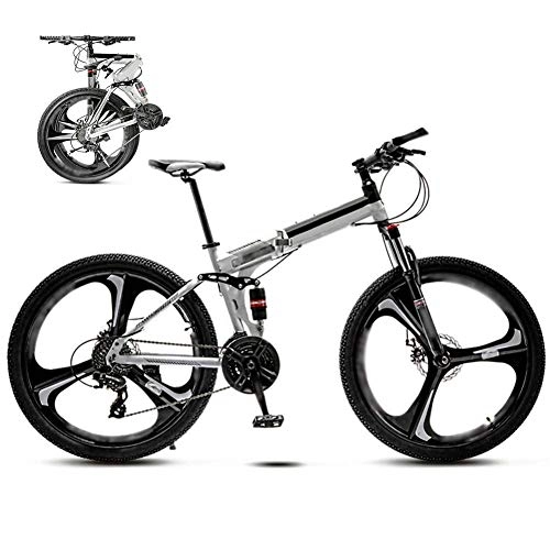 Bicicletas de montaña plegables : DSHUJC Bicicleta MTB de 26 Pulgadas, Bicicleta Plegable Unisex, Bicicleta de montaña Plegable de 30 velocidades, Bicicleta de Velocidad Variable Todoterreno, Freno de Doble Disco