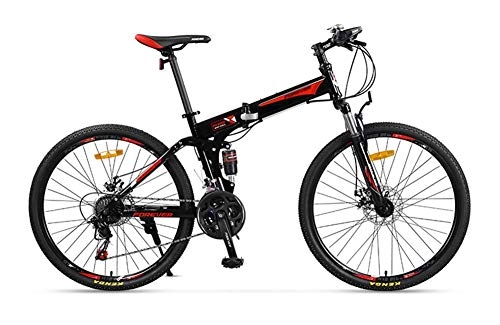 Bicicletas de montaña plegables : FBDGNG Bicicleta de montaña plegable 21 velocidades Bicicletas marco de aluminio freno de disco