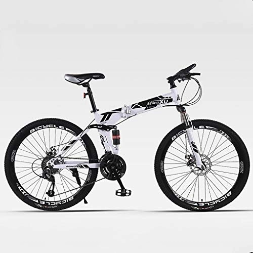 Bicicletas de montaña plegables : FMOPQ Folding Bikes ?Adult Teen Student Mountain Bike 26 Inches Foldable Road Bike Bicycle for Men and Women 21 Speeds Variable Speed High Carbon Steel Shock Absorber Double Brake Safe Secure