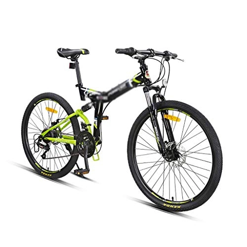 Bicicletas de montaña plegables : GEXIN Bicicleta de Montaña para Adultos de 26 Pulgadas, Bicicleta Todoterreno Plegable, Freno de Disco, Marco de Acero con Alto Contenido de Carbono