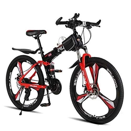 Bicicletas de montaña plegables : GUOE-YKGM Frenos De Disco Doble Bicicletas 24 Bicis De La Velocidad De Bicicletas De Montaña Bicicletas Plegables 26 Pulgadas Road Plegables (Rojo)