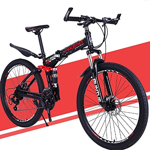 Bicicletas de montaña plegables : GWL Bicicleta Plegable para Adultos, 24 26 Pulgadas Bike Sport Adventure - Bicicleta para Joven, Mujer Mountain Bike, Aluminio, Unisex Adulto / 24inch / 21speed